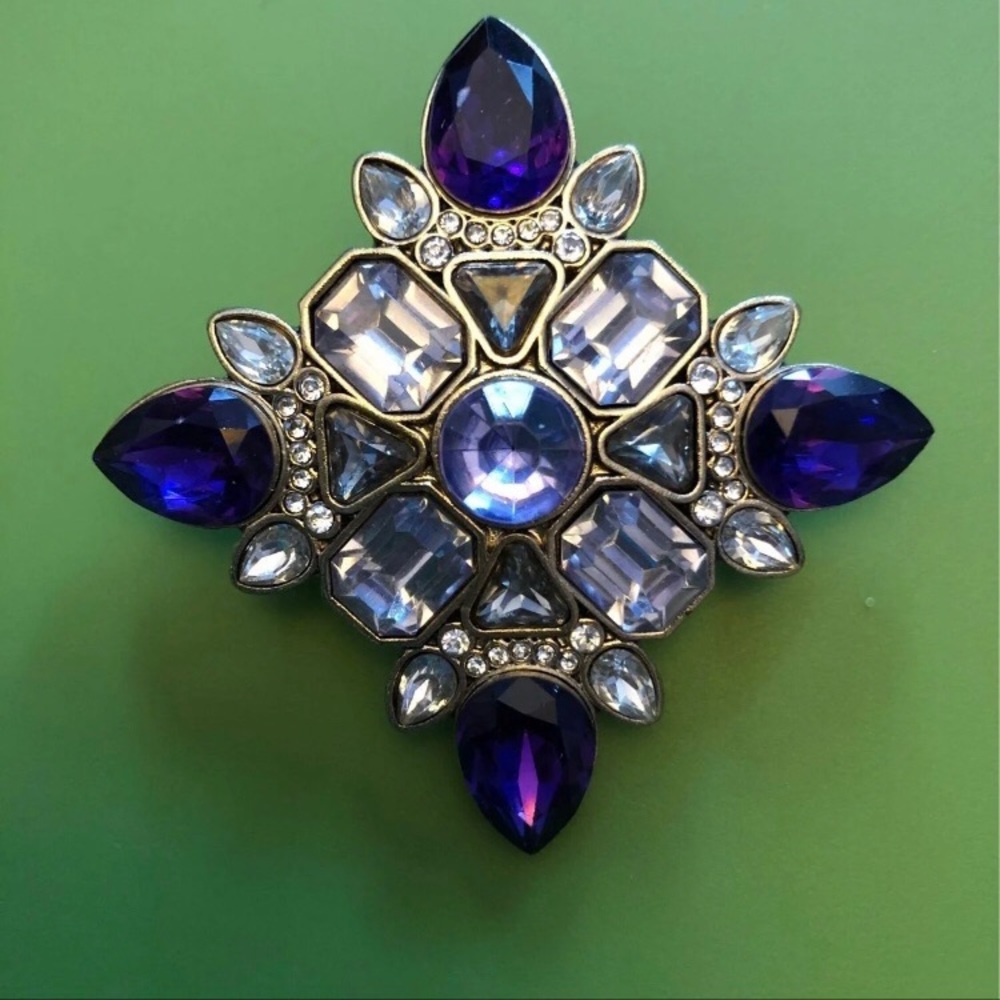 Purple Rhinestone Brooch/Pin